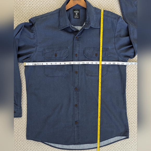 REDHEAD Premium Denim Button Down Shirt MEN'S M Rancher Classic Indigo Blue - Picture 11 of 15